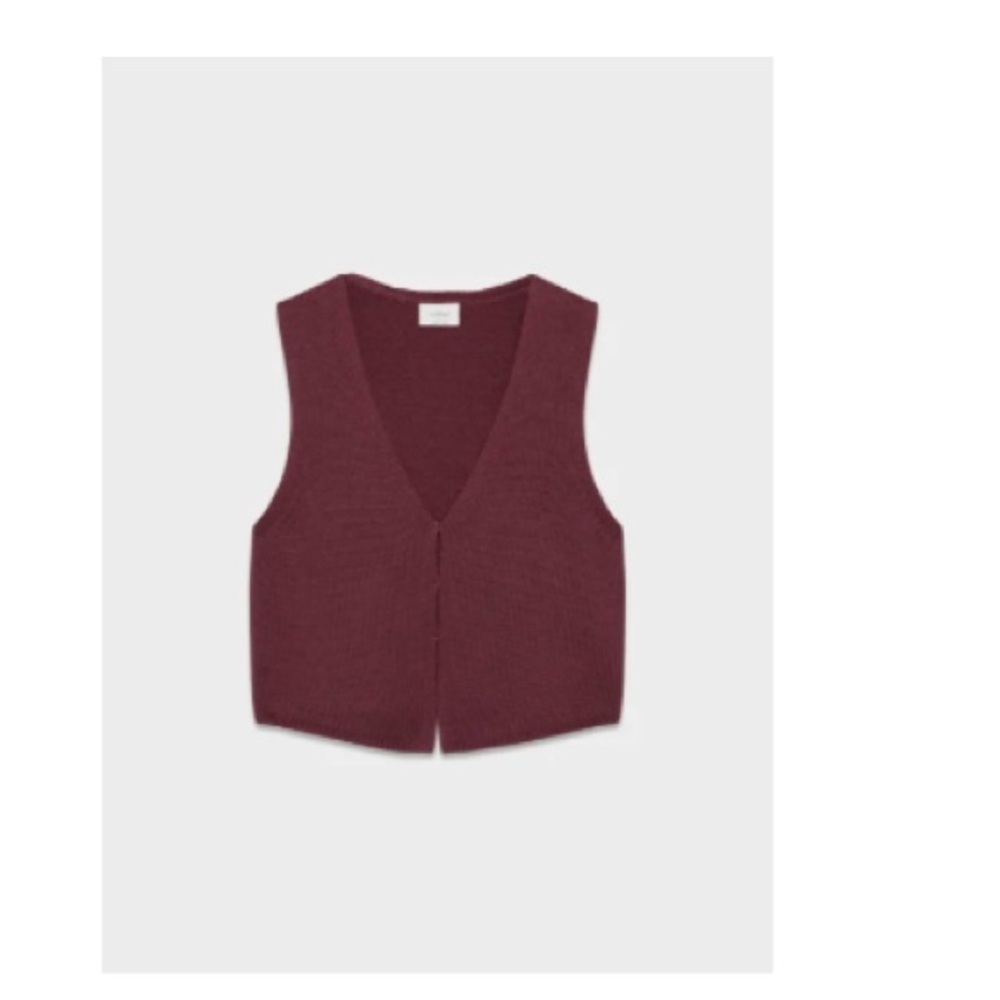 Aritzia Spiced Burgundy Sweater Vest